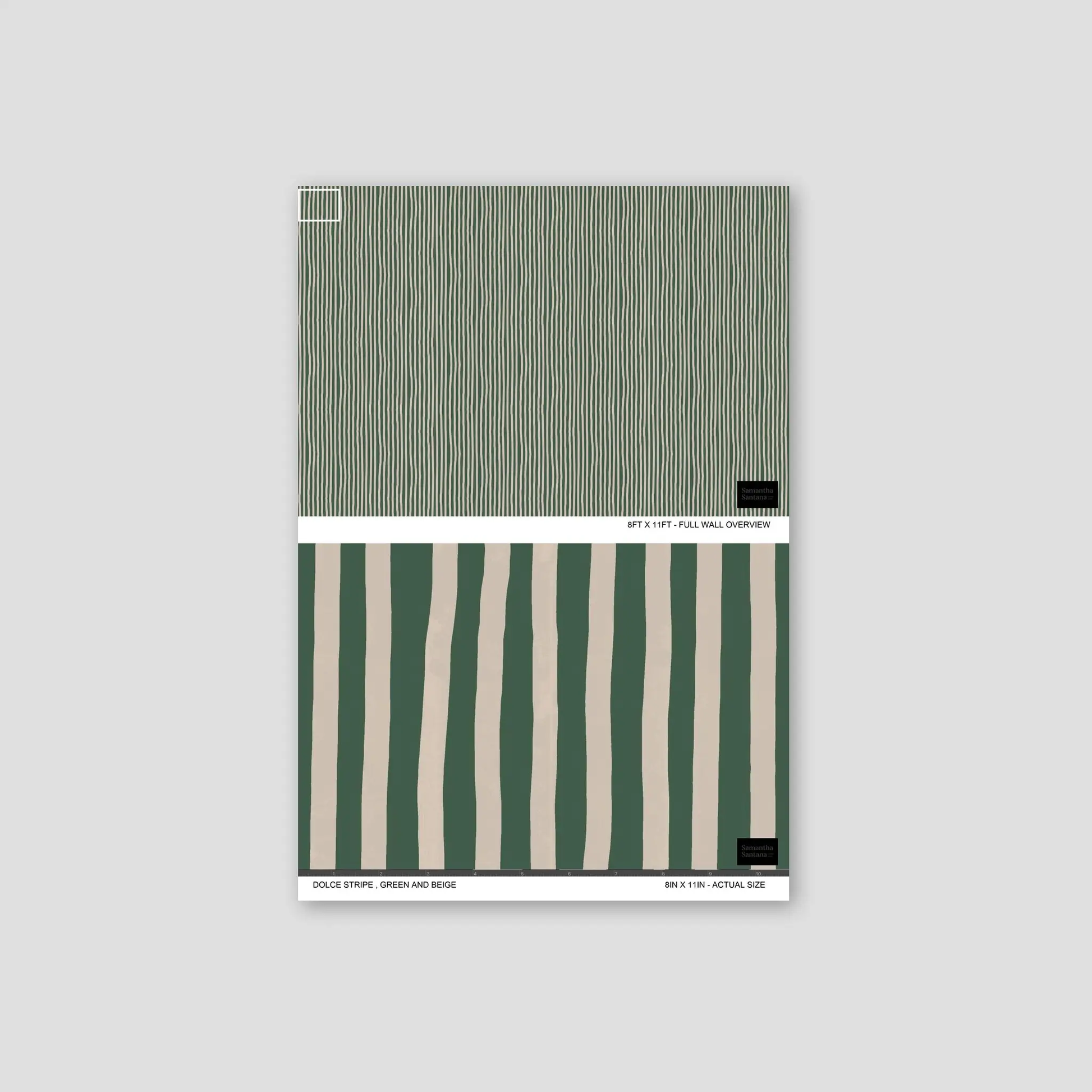 Dolce Stripe Wallpaper green beige; stripes two patterns Samantha Santana Creative Tampa Store on Tampa Home & Garden Store