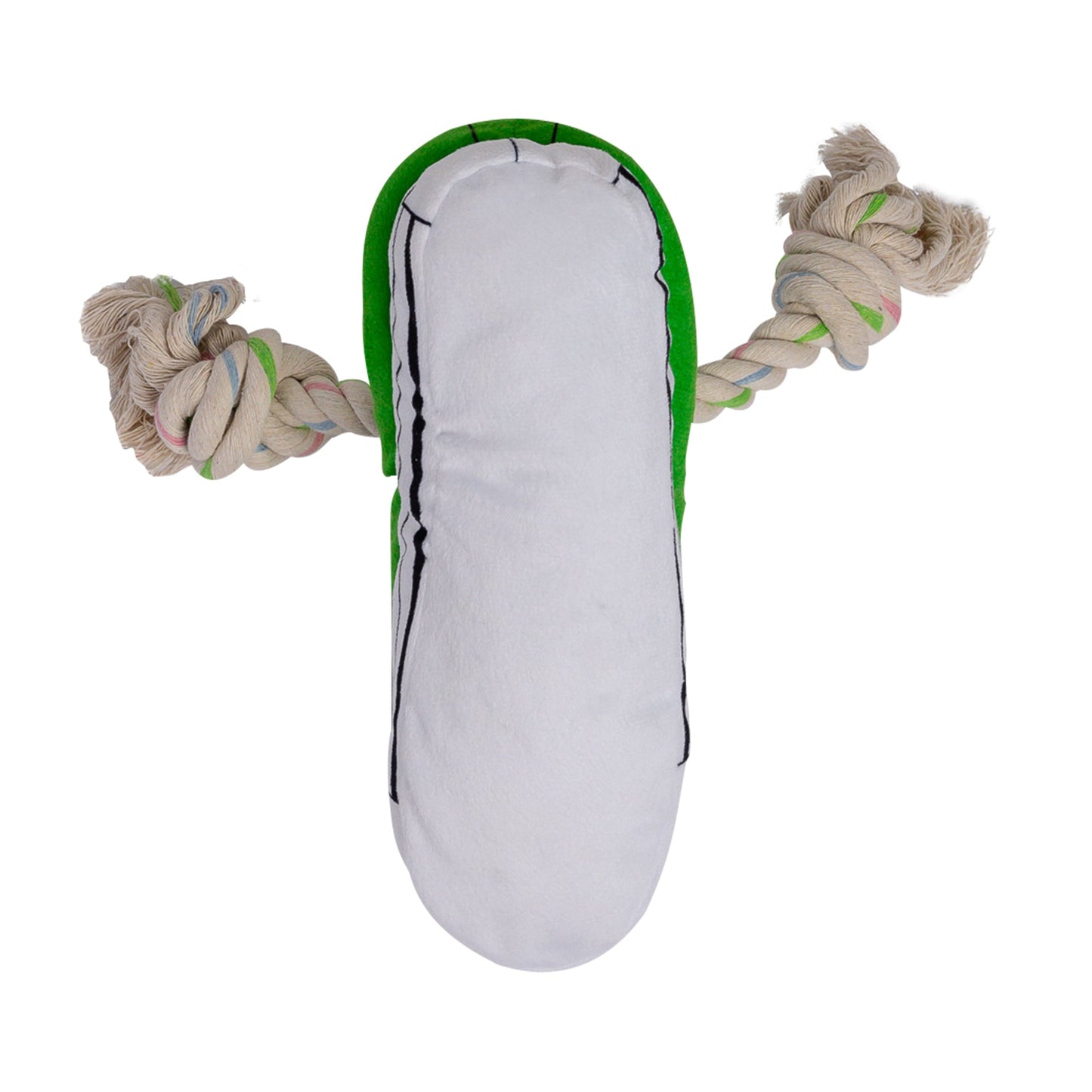 Jouet pour chien en peluche Squeaky Comfort Sneaker – avec compartiment à friandises, sûr et durable – Vert