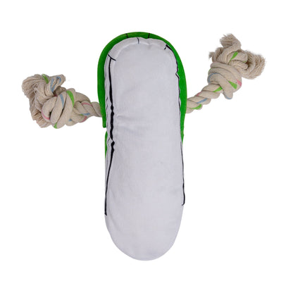 Jouet pour chien en peluche Squeaky Comfort Sneaker – avec compartiment à friandises, sûr et durable – Vert