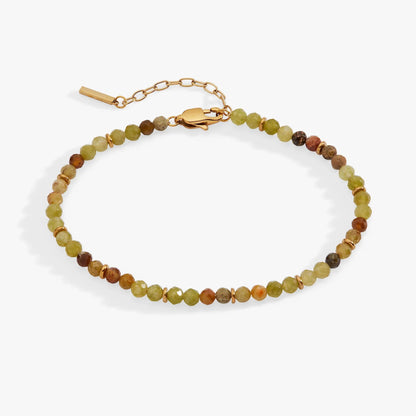 Green ombre semi-precious beaded anklet with gold spacers and lobster clasp by ALEX AND ANI on Tampa Home & Garden Store