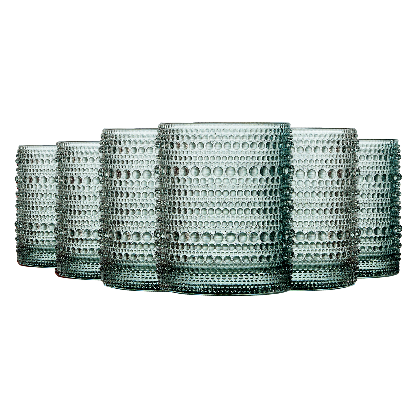 Tonal Hobnail Lowball Glassware Set of Six