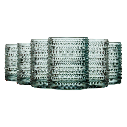 Tonal Hobnail Lowball Glassware Set of Six