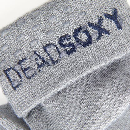 Greyson 3-Pack Grey Dress Socks by DeadSoxy, boardroom dress socks with blue pattern on Tampa Home & Garden Store
