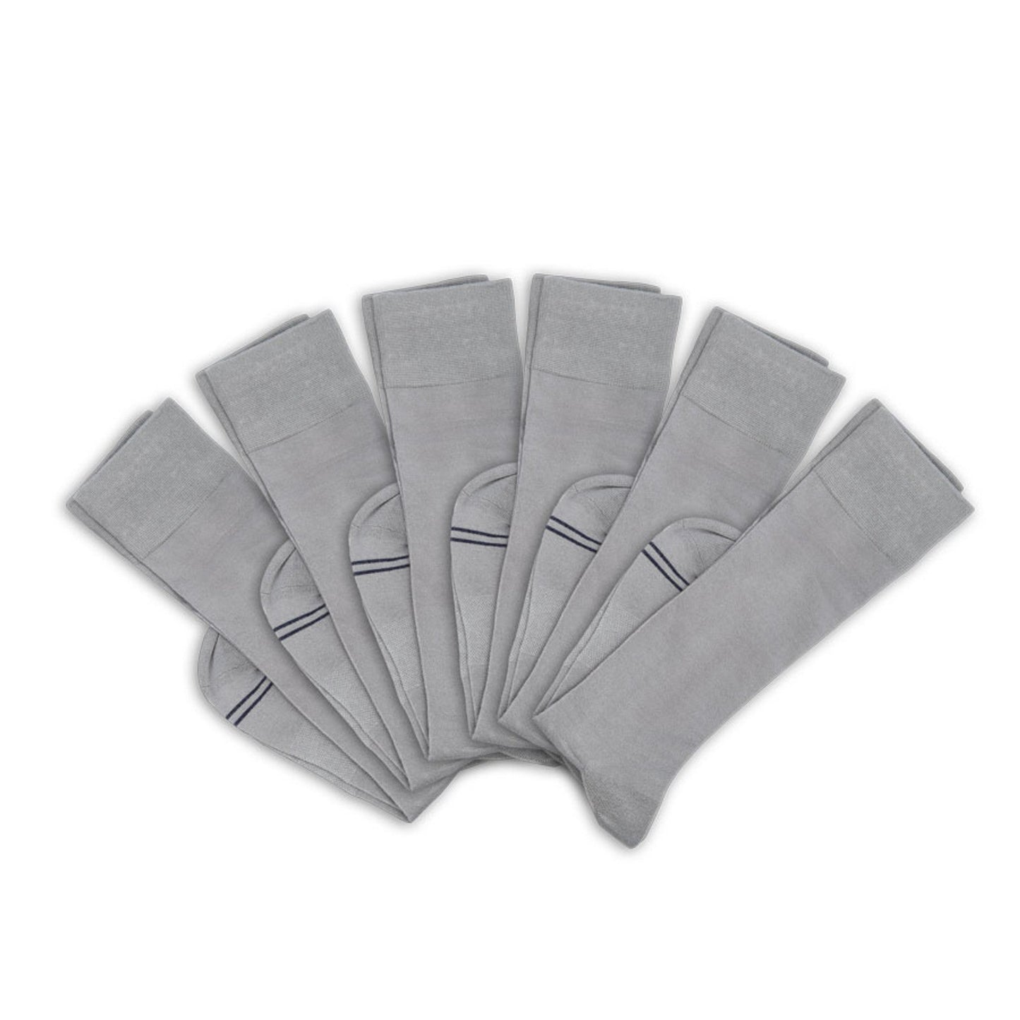 Greyson 6-Pack Grey Dress Socks by DeadSoxy, boardroom dress socks in gray on Tampa Home & Garden Store