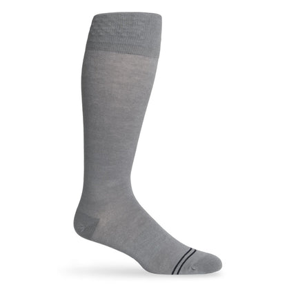Greyson Dress Socks gray crew-length sock with ribbed cuff and black stripe detail on Tampa Home & Garden Store