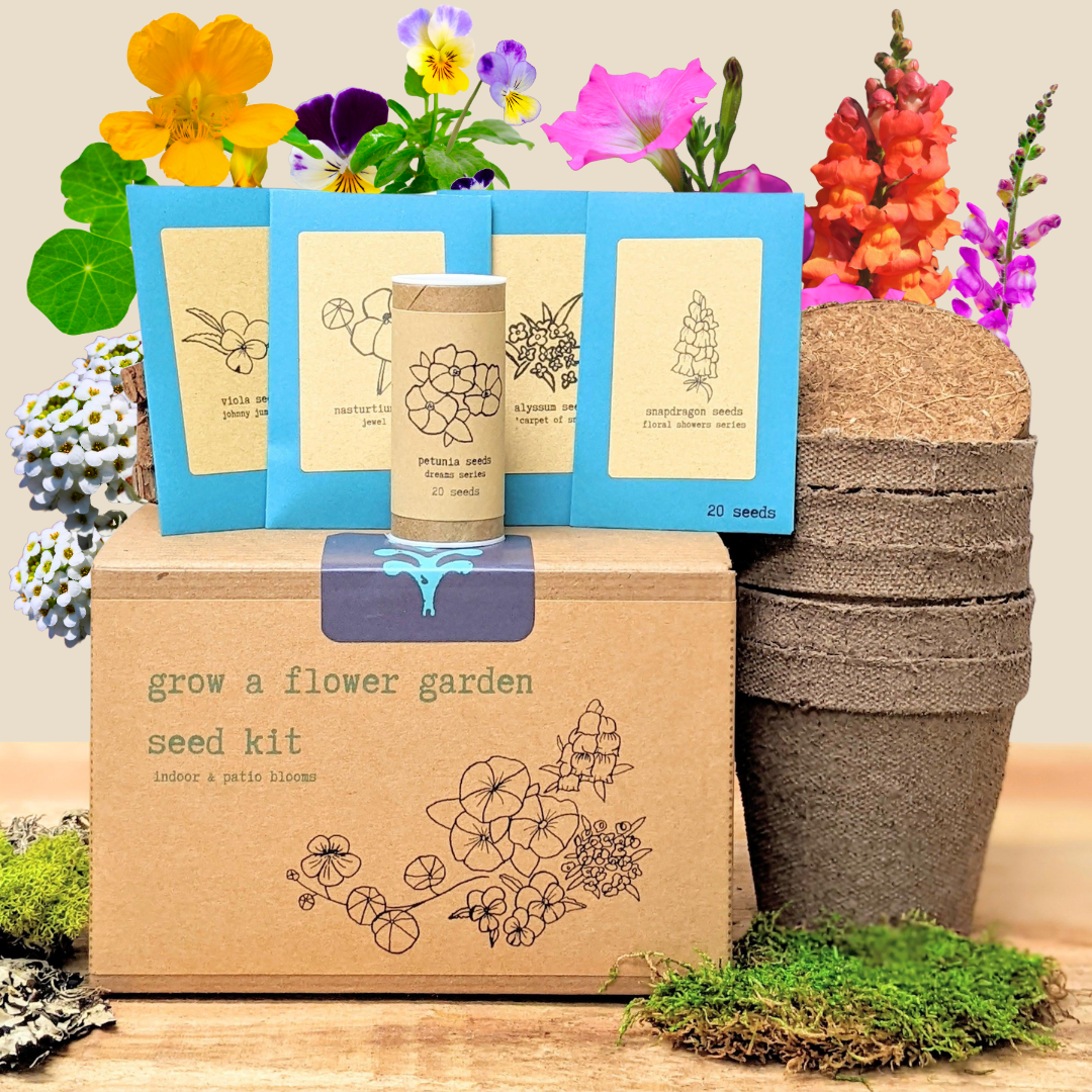 Kit de semillas para flores de interior "Cultiva un jardín de flores"
