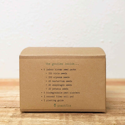 Kit de semillas para flores de interior "Cultiva un jardín de flores"