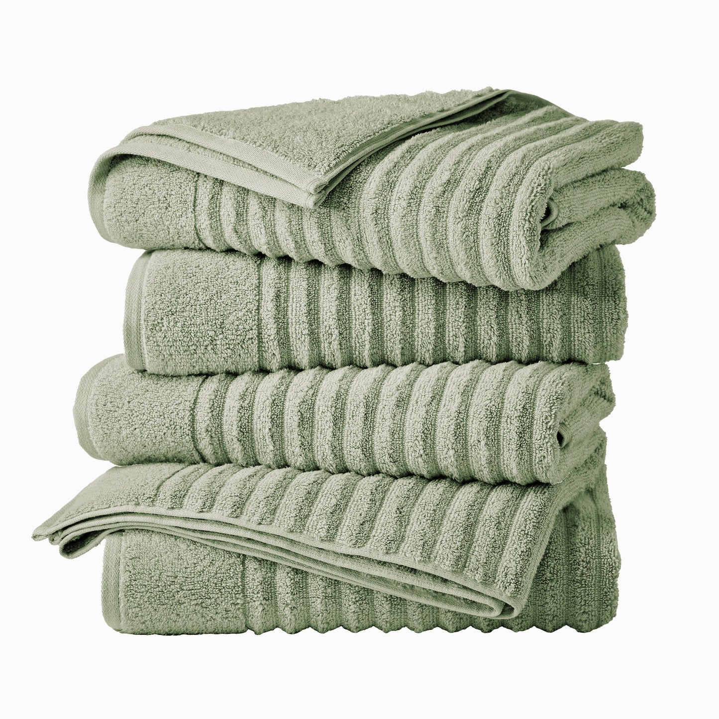 Luxury Combed Cotton and Ribbed Bath Towels