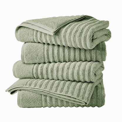 Luxury Combed Cotton and Ribbed Bath Towels