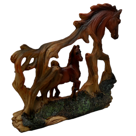 Brown Horse In A Horse Figurine - Tampa Home & Garden Store