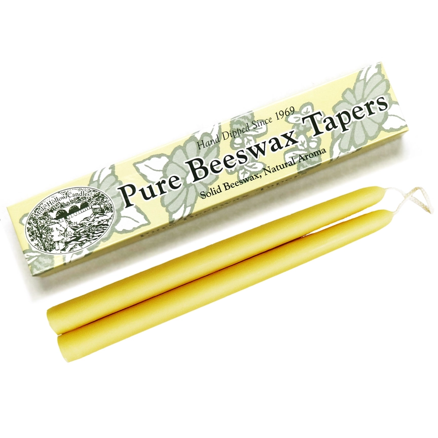 Pair of 10in Pure Beeswax Tapers in Gift Box, natural beeswax, The Country Christmas Loft on Tampa Home & Garden Store