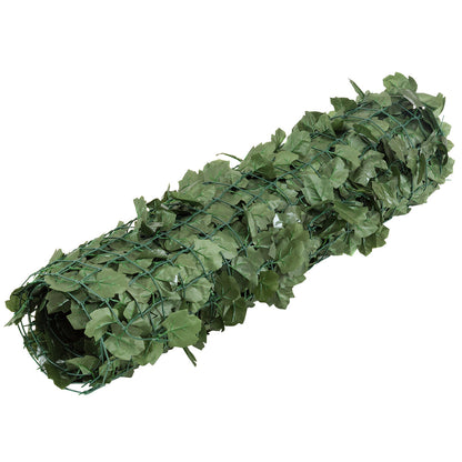 Valla de privacidad decorativa de hojas de hiedra artificial - 59 x 118 pulgadas