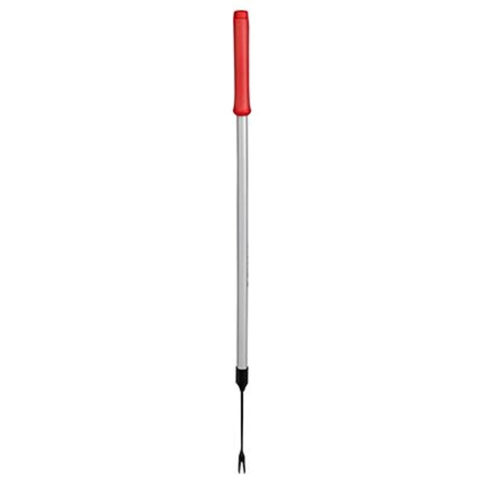 Corona Extended Reach 2-Prong Weeder with red handle and aluminum shaft Rivendell Distribution on Tampa Home & Garden Store