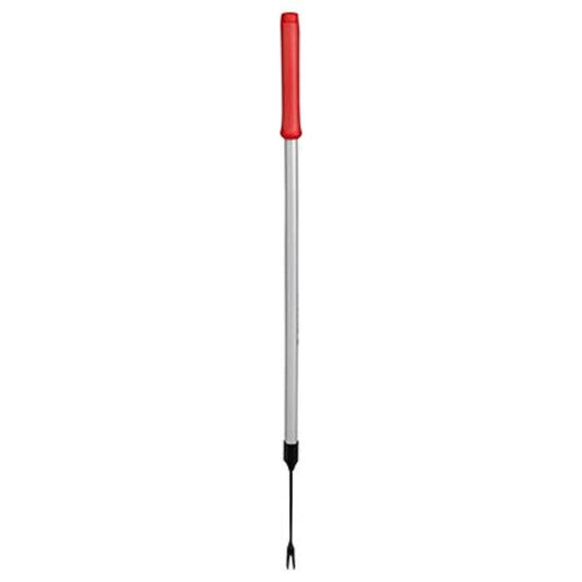 Corona Extended Reach 2-Prong Weeder with red handle and aluminum shaft Rivendell Distribution on Tampa Home & Garden Store