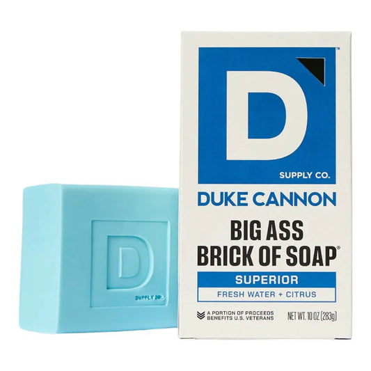 Big Ass Brick of Soap Duke Cannon blue soap brick with Fresh Water + Citrus box on Tampa Home & Garden Store