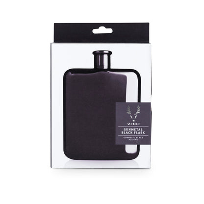 Six Ounce and Gunmetal Stainless Steel Flask