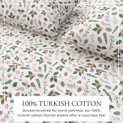 Turkish Cotton And Christmas Flannel Sheet Set