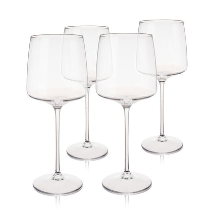 Fine Crystal Bordeaux Wine Glasses Set of 4