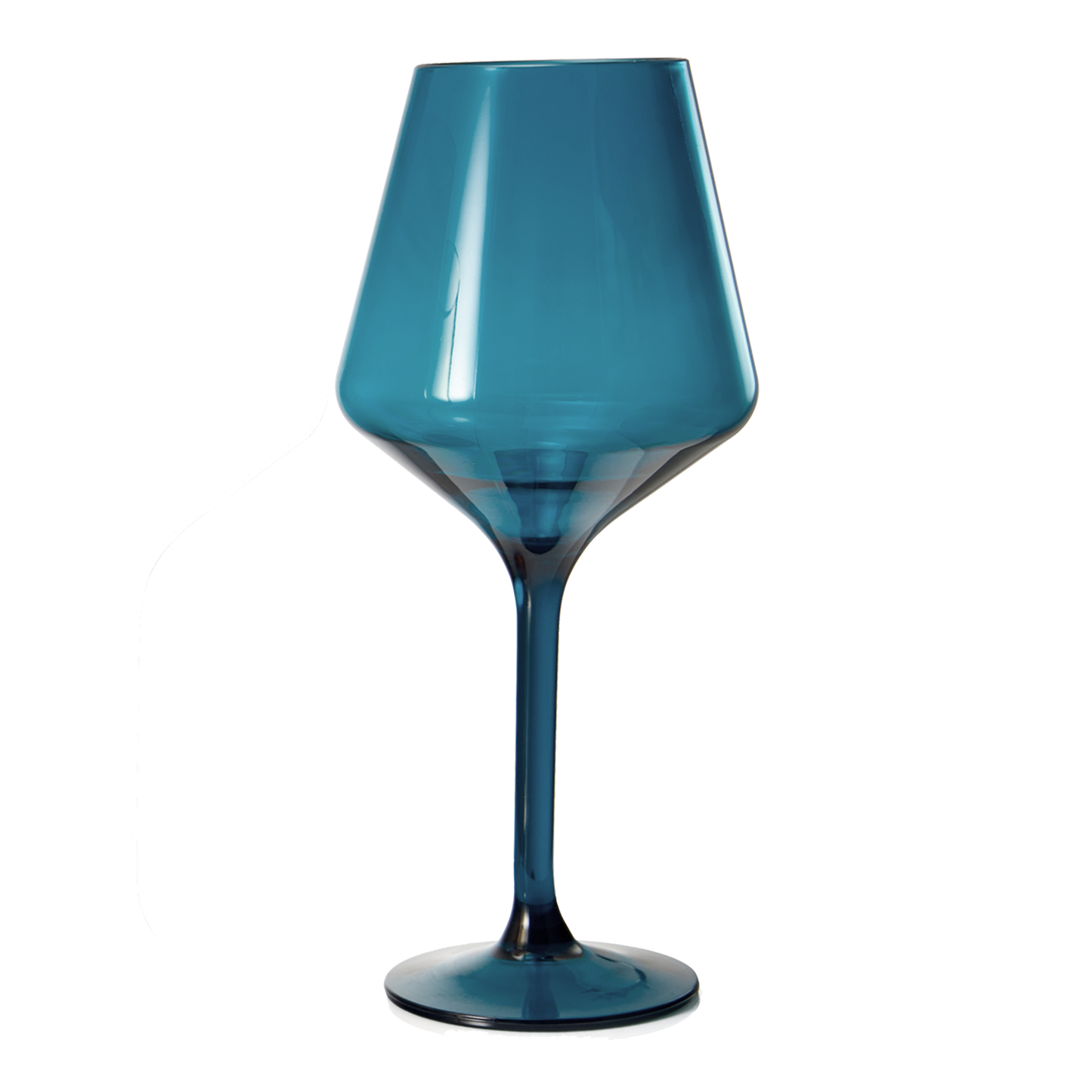 Saint Tropez Blue Acrylic Stemmed Wine Glasses