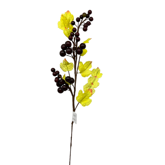 Grape Cluster Spray  With Autumn Leaves 15 1/2 Inch