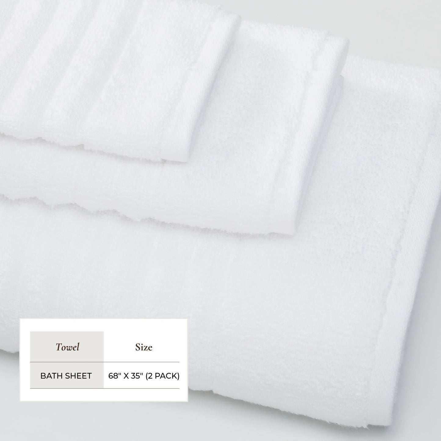 Luxury Combed Cotton and Ribbed Bath Towels
