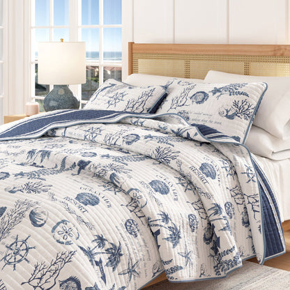 Coastal Cotton Quilt Set and Soft Comfort