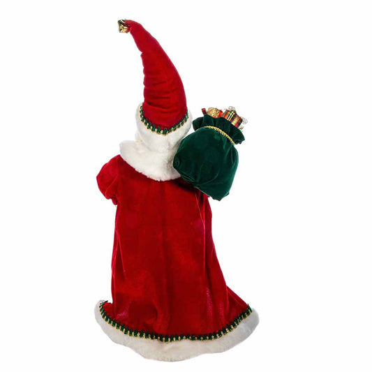 Père Noël fantaisie Kringles avec chaussette - 43 cm