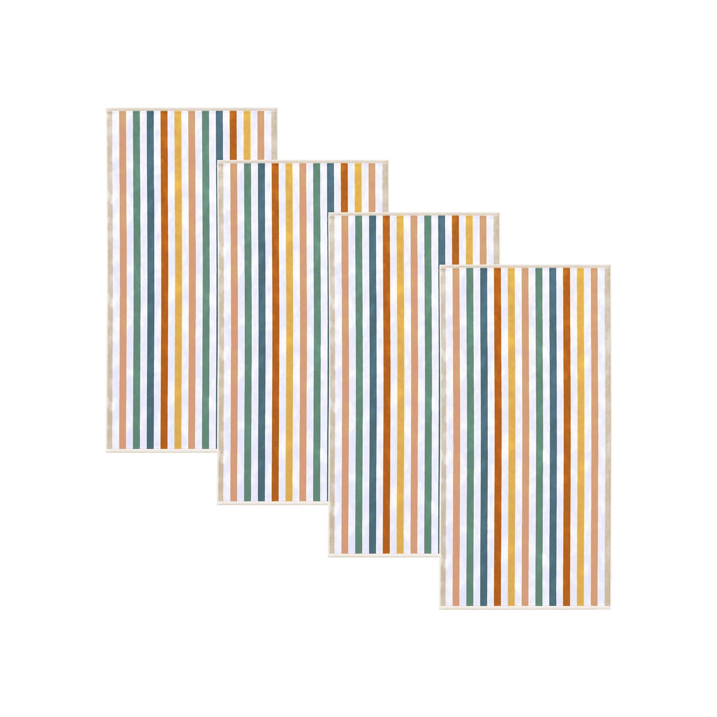 Cabana Cotton Beach Towel and Striped Border
