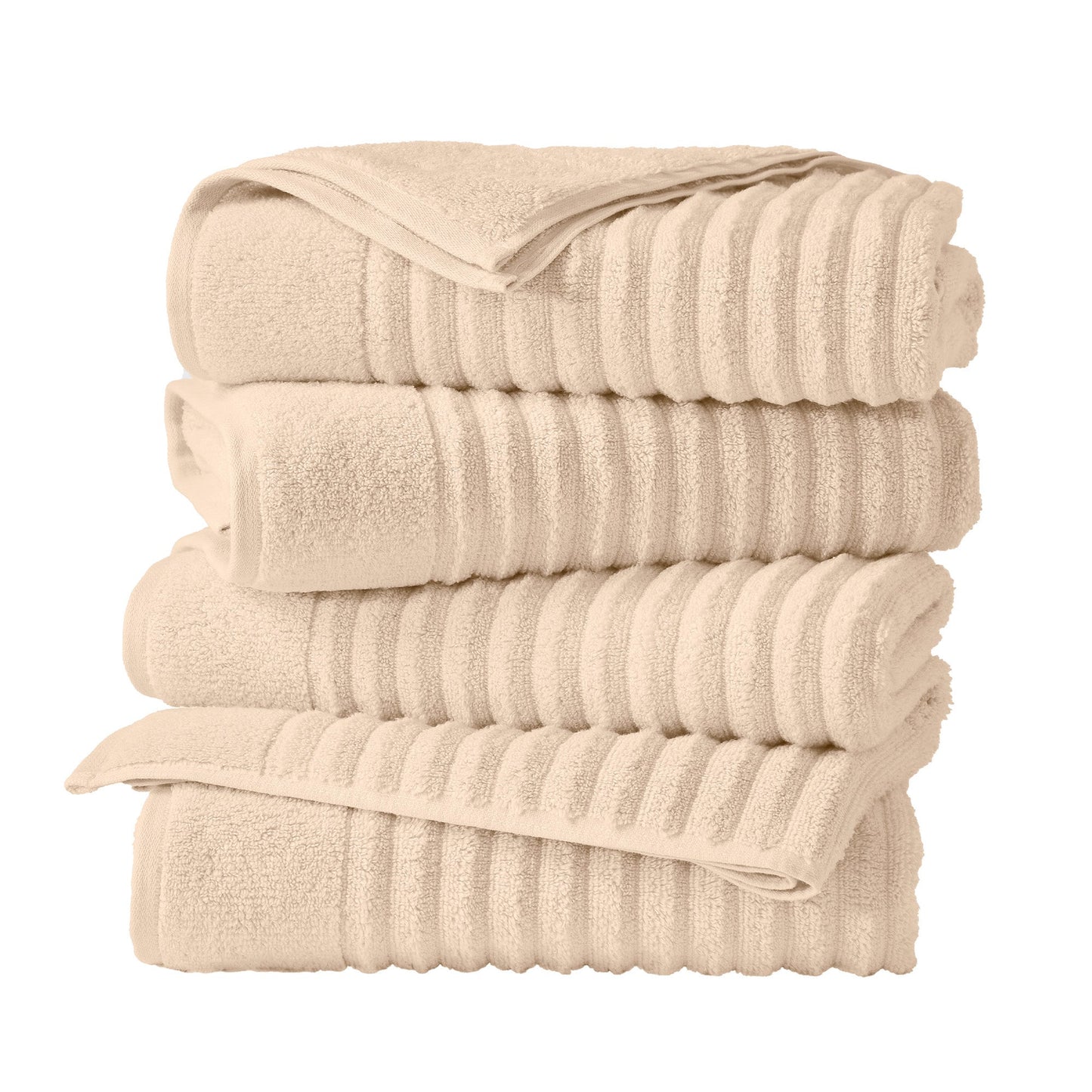 Luxury Combed Cotton and Ribbed Bath Towels