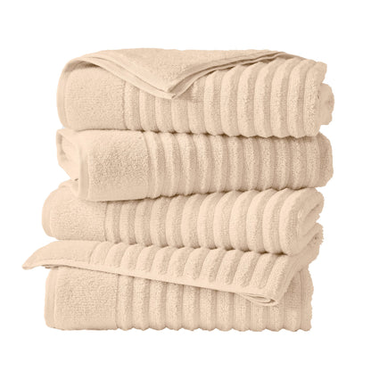 Luxury Combed Cotton and Ribbed Bath Towels