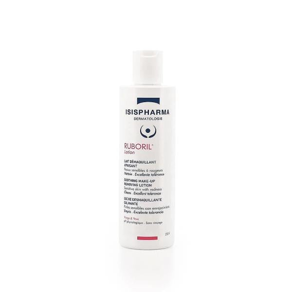 Isispharma Ruboril Lotion 250ml white bottle, soothing skin care body cleanser on Tampa Home & Garden Store