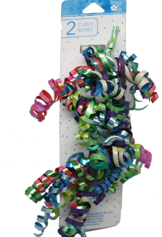 Set of 2 All Occasion Bright Curly Bows
