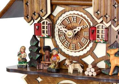 La casa con entramado de madera - HerrZeit de Adolf Herr Reloj de cuco de cuarzo