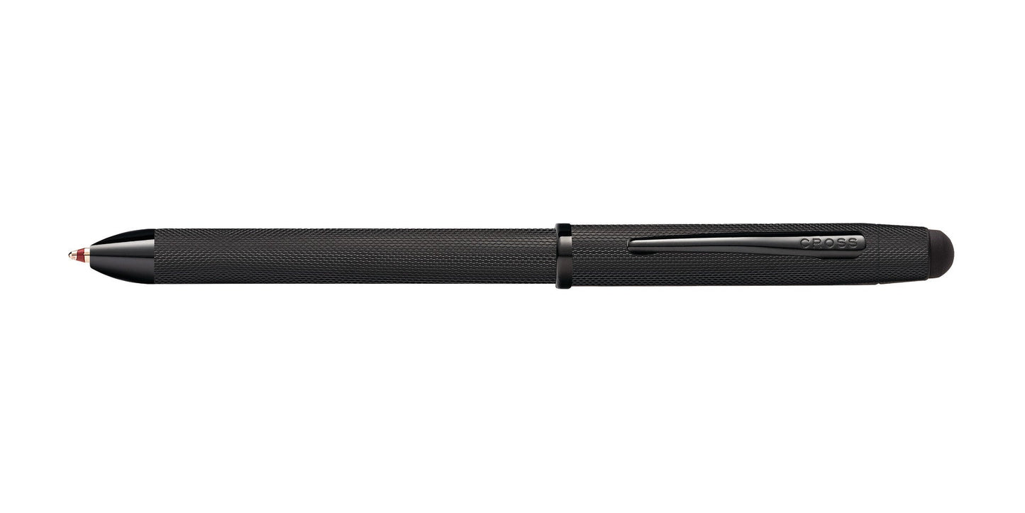 Tech3+ Brushed Black PVD multifunction pen with textured grip and CROSS clip by A.T. Cross on Tampa Home & Garden Store