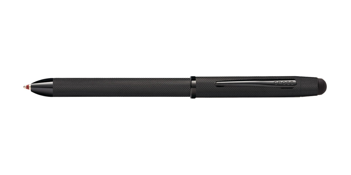 Tech3+ Brushed Black PVD multifunction pen with textured grip and CROSS clip by A.T. Cross on Tampa Home & Garden Store