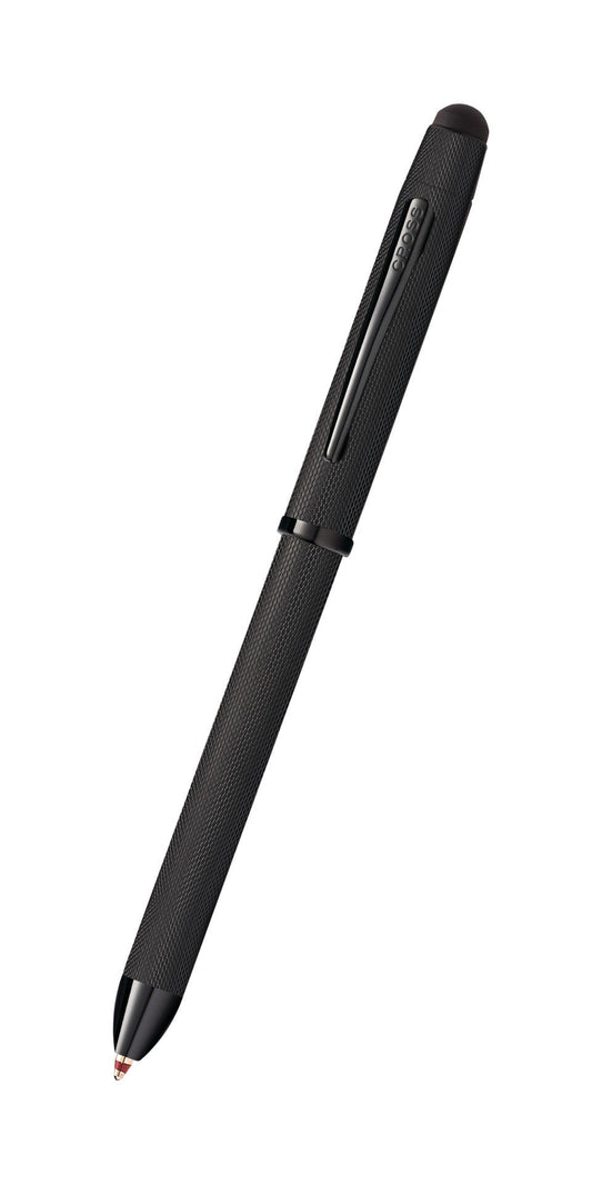 Tech3+™ Brushed Black PVD Multifunction Pen by A.T. Cross with textured grip and CROSS clip on Tampa Home & Garden Store