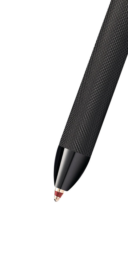 Tech3+ Brushed Black PVD multifunction pen by A.T. Cross, textured black barrel, metal tip on Tampa Home & Garden Store