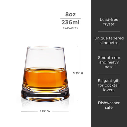 Burke Crystal Pyramid Whiskey Set of Two