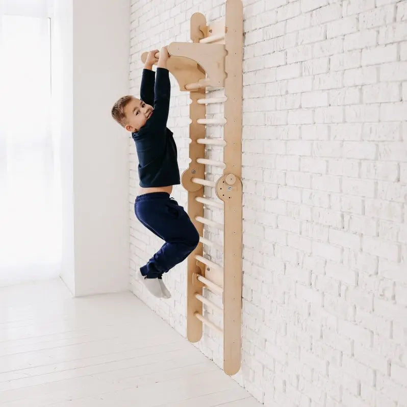 Goodevas wooden gym ladder accessory for baby activity toys, wall-mounted on Tampa Home & Garden Store