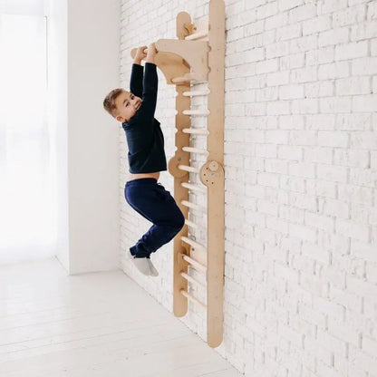 Goodevas wooden gym ladder accessory for baby activity toys, wall-mounted on Tampa Home & Garden Store