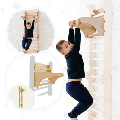 Gym Addition to the Climbing Ladders ladder accessory in natural wood for baby activity toys by Goodevas on Tampa Home & Garden Store
