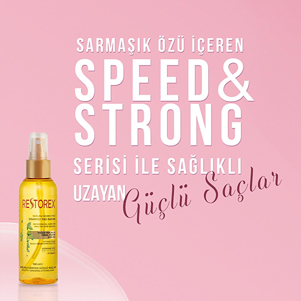 Restorex hair care oil spray bottle with ivy extract & Vitamin E, yellow liquid, 100 ml on Tampa Home & Garden Store
