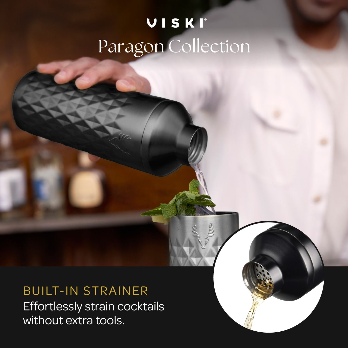 Paragon Stainless Steel Cocktail Shaker and Tin