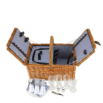 Cape Cod Wicker Picnic Basket and shakers
