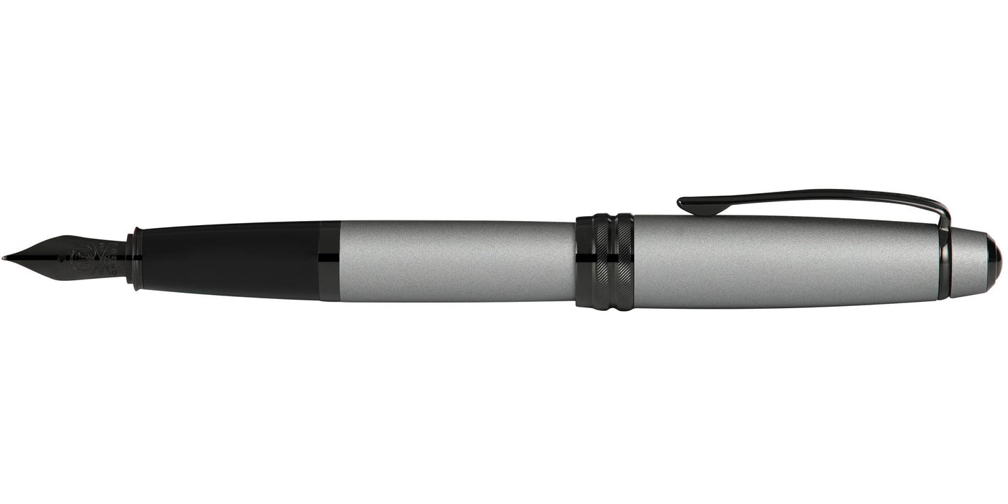 Cross Bailey matte gray lacquer fountain pen with stainless steel medium nib on Tampa Home & Garden Store