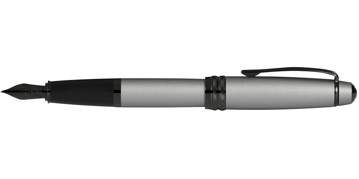 Cross Bailey matte gray lacquer fountain pen with stainless steel medium nib on Tampa Home & Garden Store