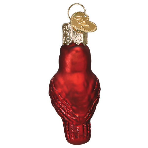 Adorno de cristal con forma de cardenal en miniatura Gumdrop