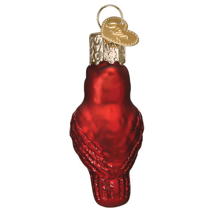 Adorno de cristal con forma de cardenal en miniatura Gumdrop