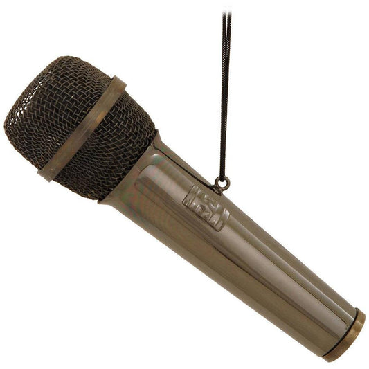 Black Microphone Ornament - 3" - Tampa Home & Garden Store