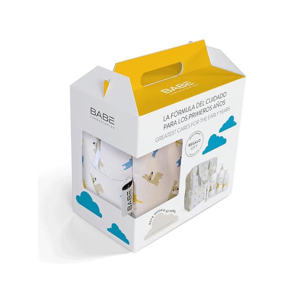 Babe Pediatric Baby Care Set with Travel Bag white box blue cloud accents fabric bag visible on Tampa Home & Garden Store